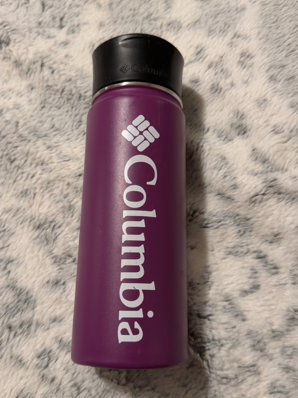 Columbia Purple Stainless Water Bottle with Black Lid